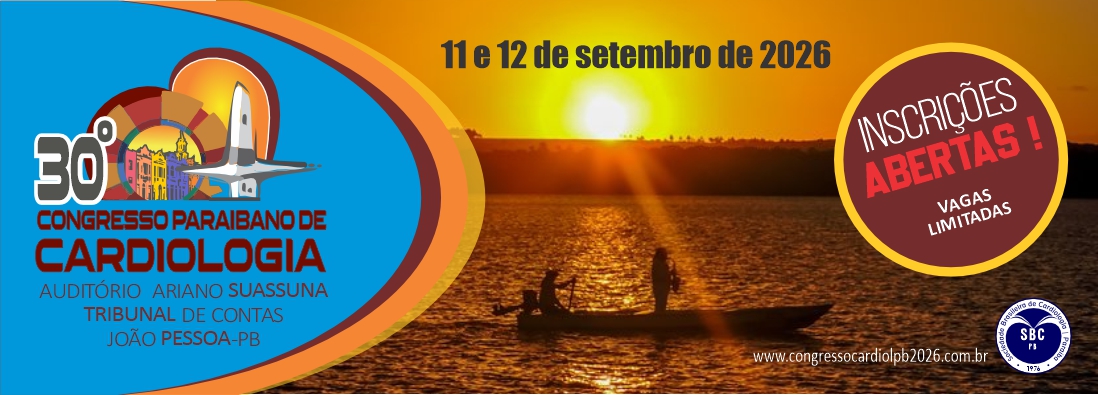 Inscrições abertas - 30º Congresso Paraibano de Cardiologia